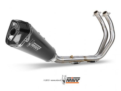 COMPLETE EXHAUST 2x1 MIVV DELTA RACE STEEL BLACK YAMAHA MT-07 2014-2020