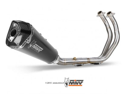 COMPLETE EXHAUST 2x1 MIVV DELTA RACE STEEL BLACK YAMAHA MT-07 2014-2020