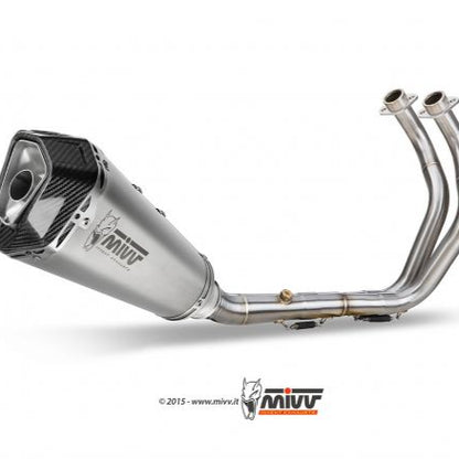 COMPLETE EXHAUST 2x1 MIVV DELTA RACE STEEL CARBON YAMAHA MT-07 2014-2020