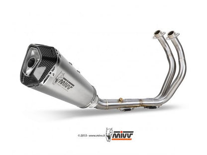 COMPLETE EXHAUST 2x1 MIVV DELTA RACE STEEL CARBON YAMAHA MT-07 2014-2020
