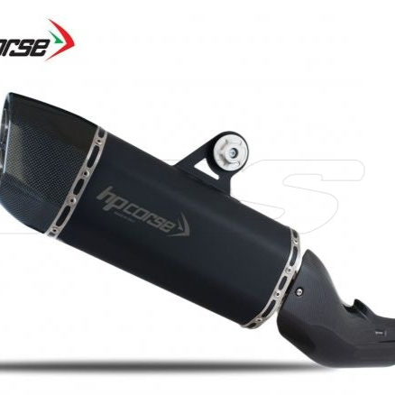 HP CORSE SILENCER SP-3 CARBON SHORT BLACK STEEL BMW R 1250 GS 2018-2023