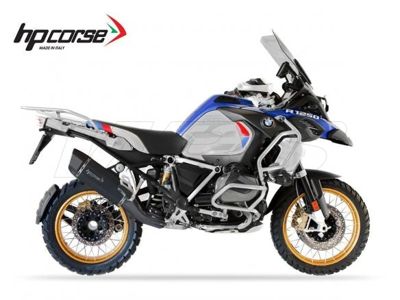 HP CORSE SILENCER SP-3 CARBON SHORT BLACK STEEL BMW R 1250 GS 2018-2023
