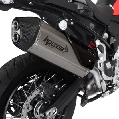HP CORSE SPS-CARBON FROSTED STEEL EXHAUST SILENCER BMW F 750 GS 2018-2023