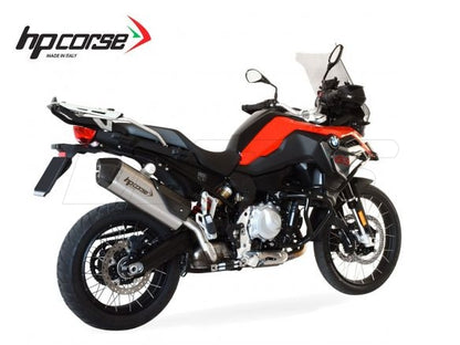 HP CORSE SPS-CARBON FROSTED STEEL EXHAUST SILENCER BMW F 750 GS 2018-2023