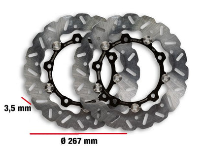 MALOSSI WHOOP DISC COUPLE BRAKE DISC EXTERNAL DIAM.267-THICKNESS 3,5MM YAMAHA T MAX 530 IE 4T LC 2015-2016 (J409E)
