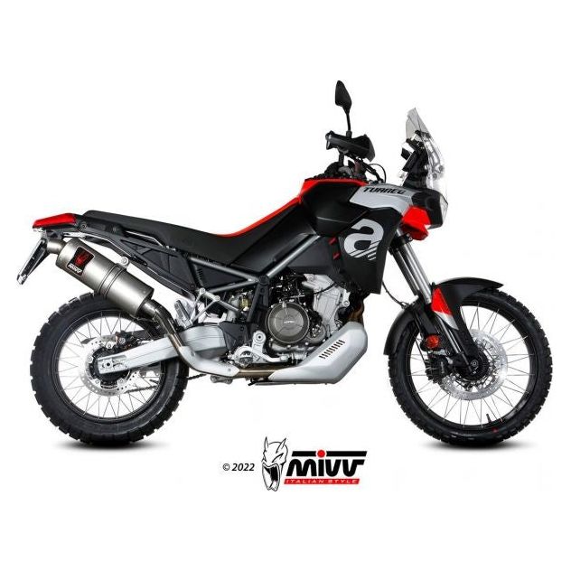 MIVV DAKAR STAINLESS STEEL SILENCER EURO5 APPROVED APRILIA TUAREG 660 2022-2024