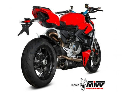 MIVV DELTA RACE SILENCER BLACK STEEL CARBON DUCATI STREETFIGHTER V2 2022-2024