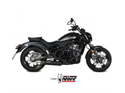 MIVV HR-1 BLACK STAINLESS STEEL FULL EXHAUST SYSTEM LONG KAWASAKI VULCAN 650 S 2017-2023