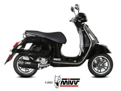 MIVV MOVER BLACK STAINLESS STEEL SILENCER VESPA GTS 300 2021-2024