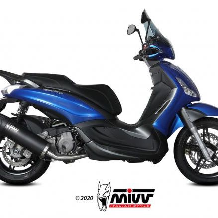 MIVV Complete Uitlaatsysteem ZwartPiaggio Beverly 350 2017-2021