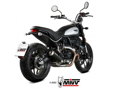 MIVV X-M1 BLACK STEEL SILENCER DUCATI SCRAMBLER 800 ICON 2021-2022 NOT APPROVED