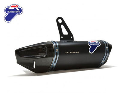 TERMIGNONI PAIR OF BLACK TITANIUM LOW SLIP ON DUCATI STREETFIGHTER V4 / S 20-23